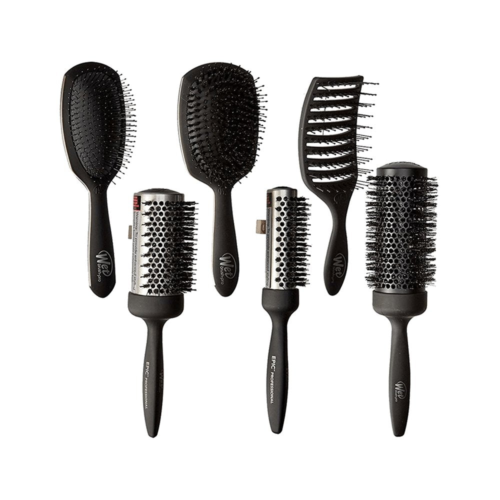 Pack 5 cepillos Wetbrush epic professional - GRATIS 1 cepillo pro, 1 styling clips, y 1 limpiador de cepillos - Kosmetica