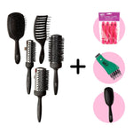 the Wetbrush pro epic 5 piece master set gratis cepillo desenredante Wetbrush pro epic + limpiador de cepillos Wetbrush cleaner + Wetbrush styling clip todo tipo de cabello - Kosmetica