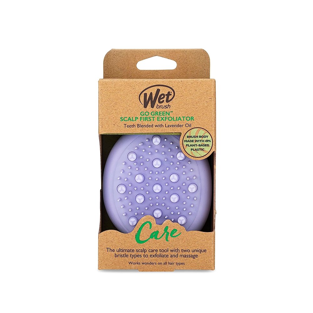 Wetbrush cepillo desenredante y exfoliante de cuero cabelludo go green oil infused scalp massager and exfoliator todo tipo de cabello - Kosmetica