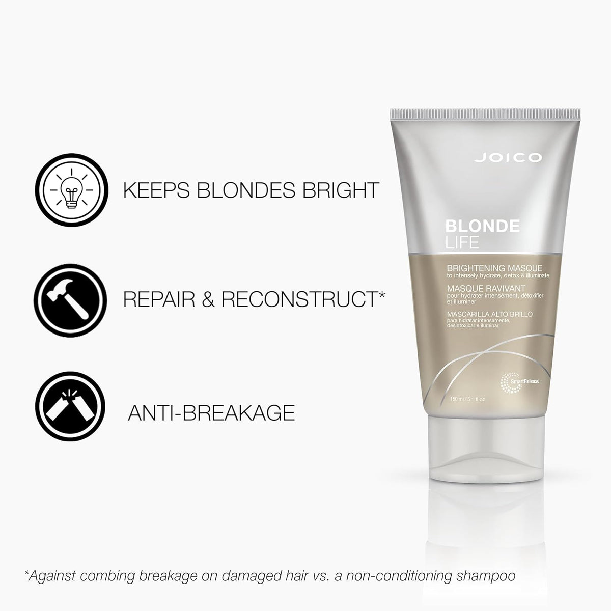 Pack Joico Blonde Life para Cabello Rubio o con Mechas + Cepillo Wet Brush de Regalo