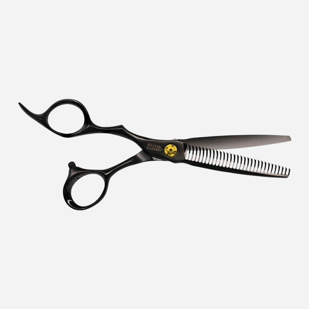 Tijera de Entresacar Profesional Olivia Garden OG Barber 6.0" 30 Dientes para Zurdos