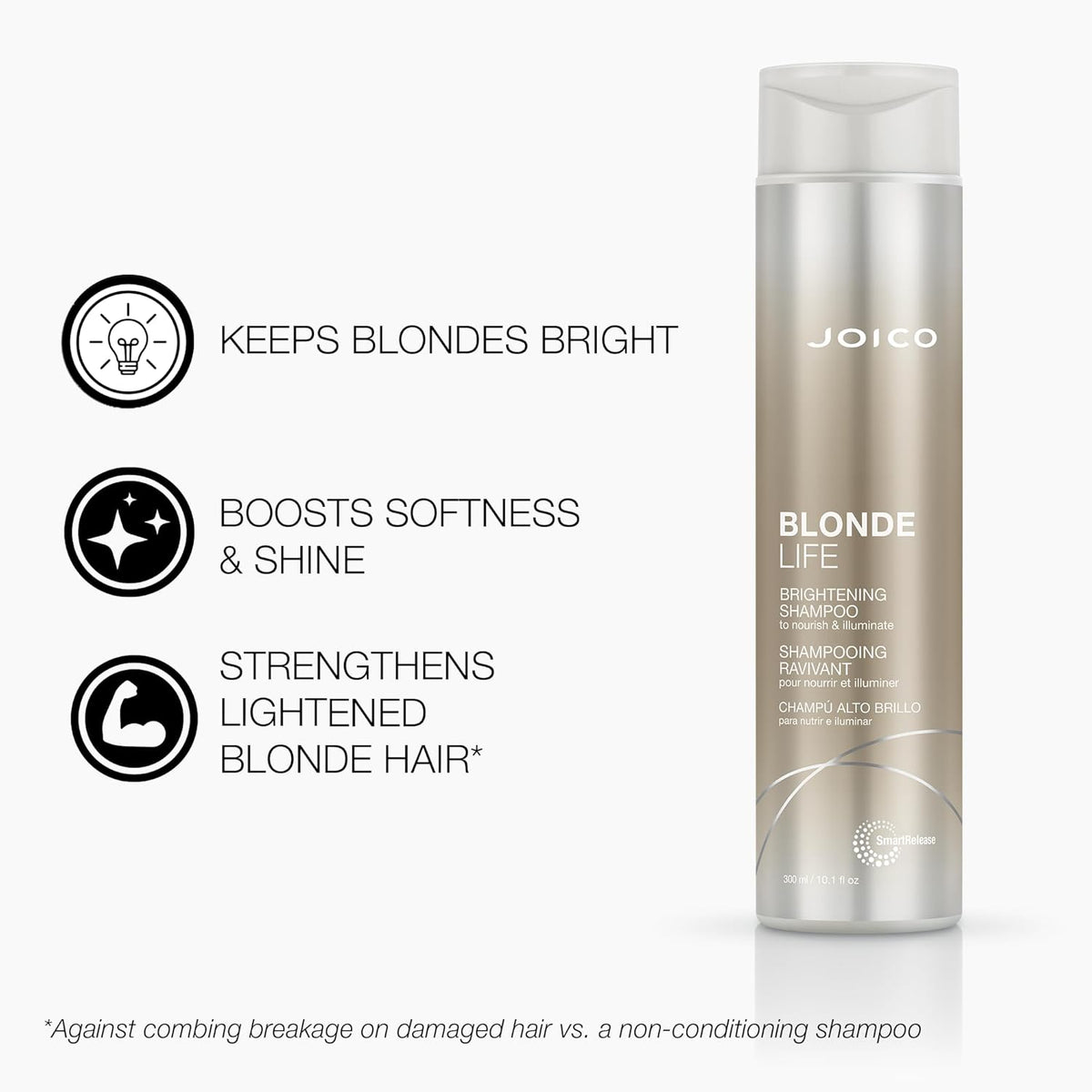 Pack Joico Blonde Life para Cabello Rubio o con Mechas + Cepillo Wet Brush de Regalo