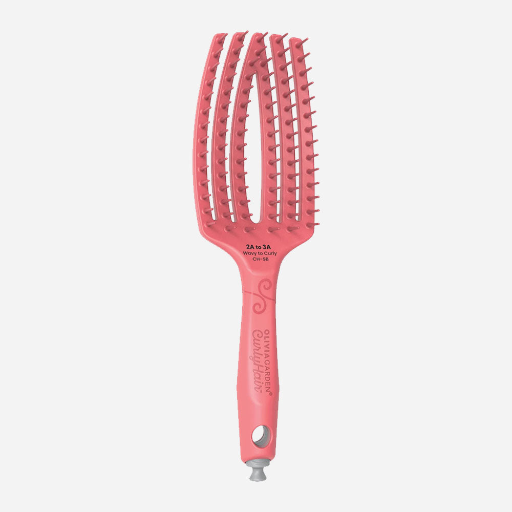 Cepillo Olivia Garden CurlyHair Single Bristle para Cabello Ondulado y Rizado