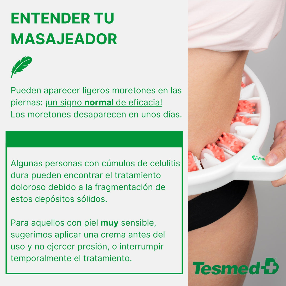 Masajeador Anticelulítico Tesmed Cellulite Rosa Eficacia Clínicamente Probada