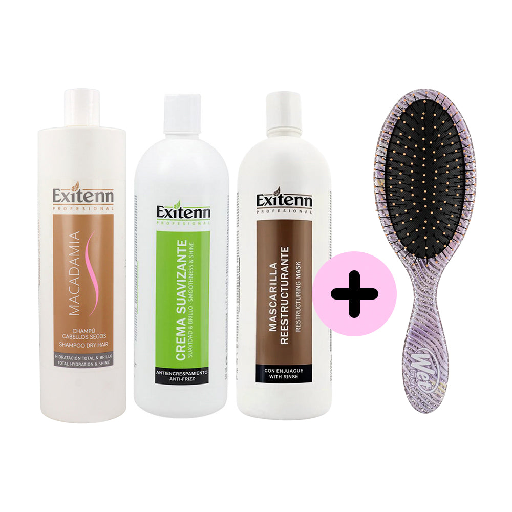 Pack Exitenn con tratamiento 1 Litro GRATIS 1 Cepillo Wet Brush