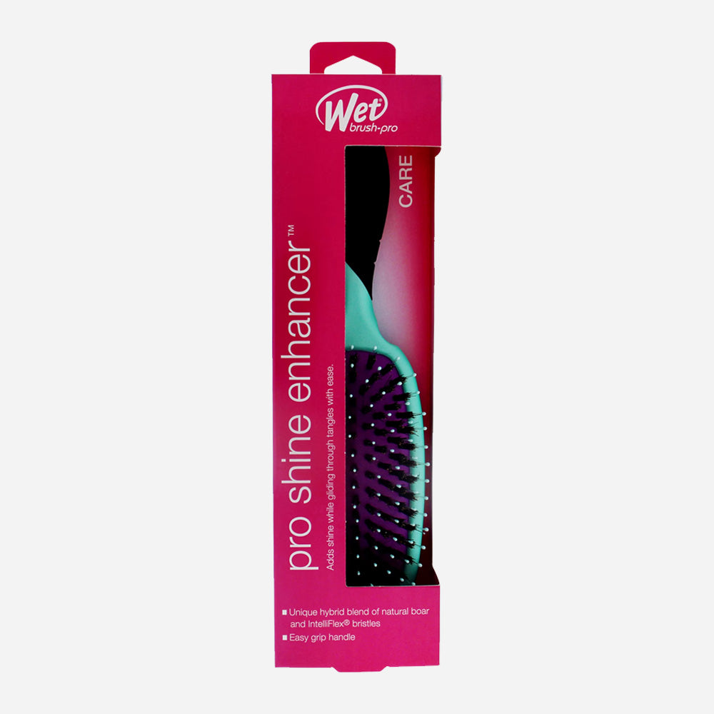 Cepillo Wet Brush desenredante pro shine enhancer teal
