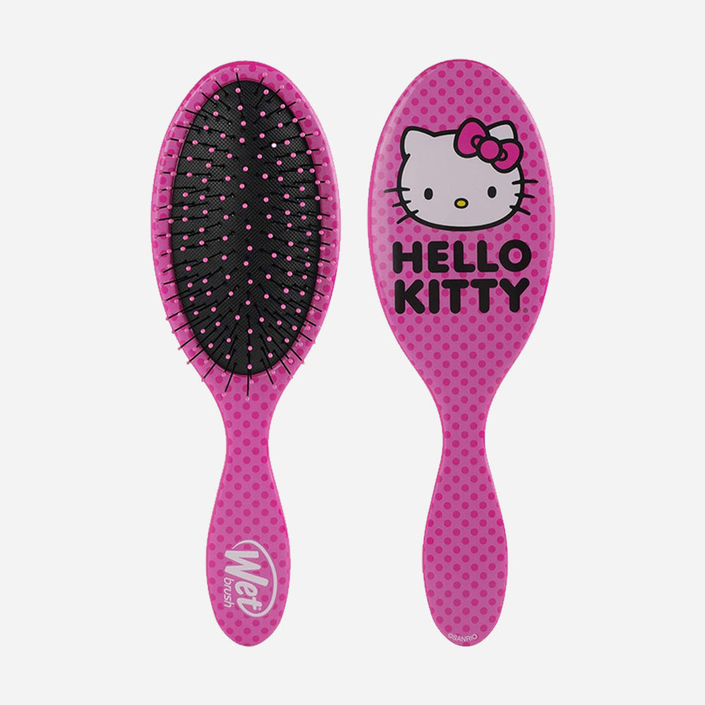 Cepillo Wet Brush desenredante hello kitty face pink