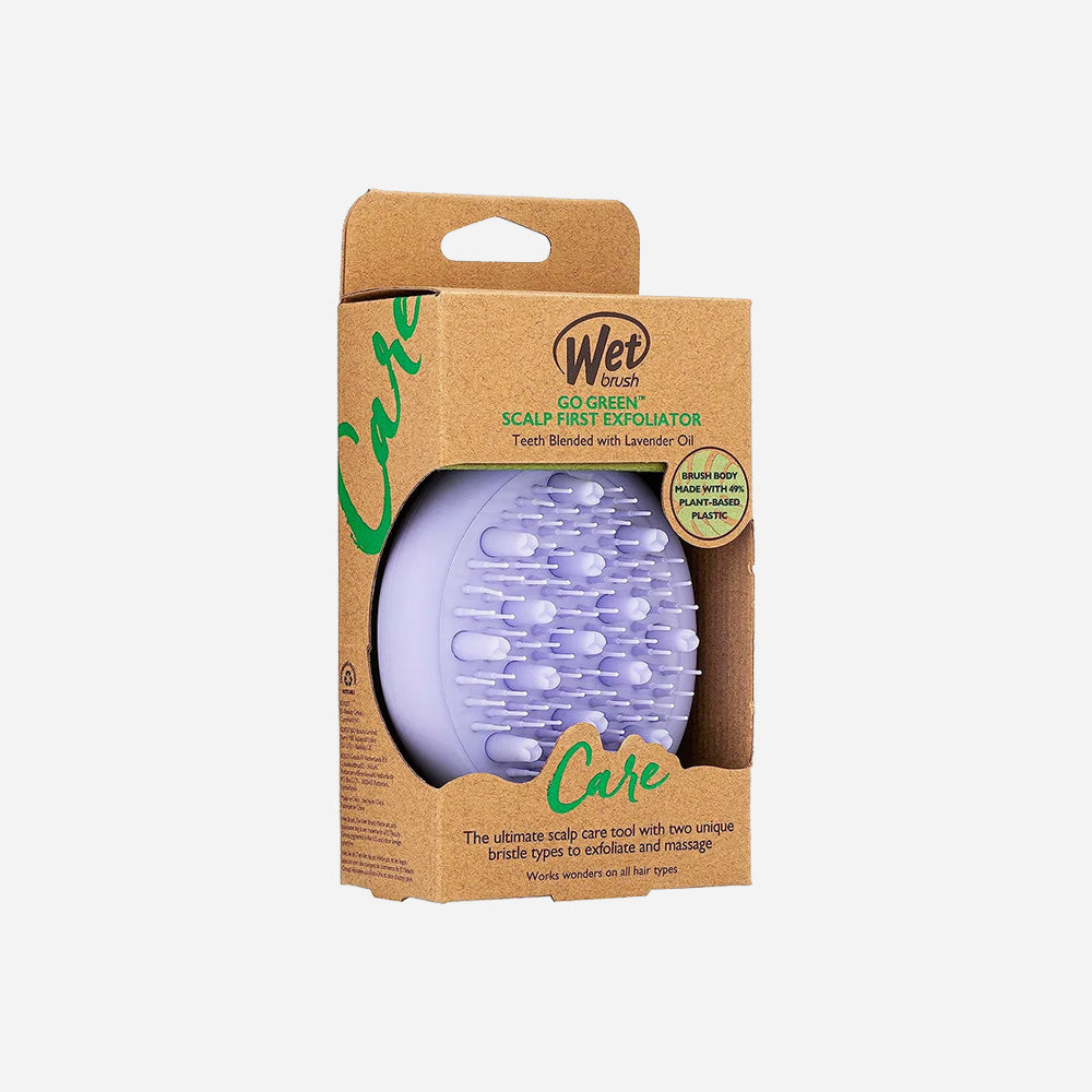 Cepillo WetBrush exfoliante cuero cabelludo Go Green Oil Infused