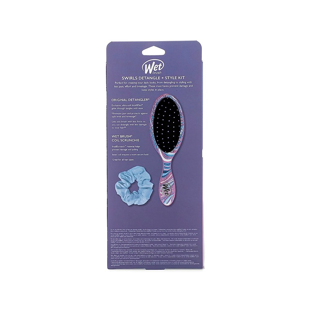 Wetbrush cepillo desenredante swirl style set todo tipo de cabello + hair scrunchie gratis - Kosmetica