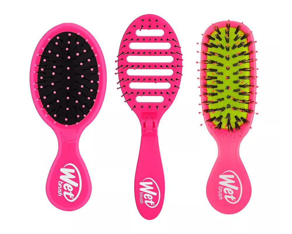 Wetbrush cepillos desenredantes set 3 best in travel trio kit pink - Kosmetica